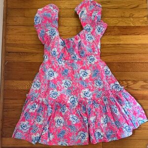 Lilly Pulitzer Pink and Blue Floral Mini Dress